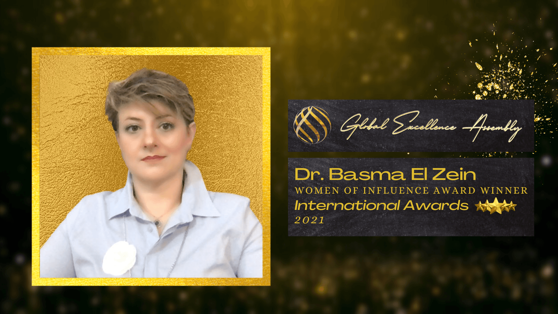 Dr. Basma El Zein Wins the Global Excellence Assembly Women of Influence Award